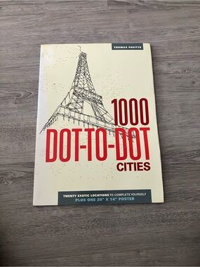 3/$15 1000 Dot-to-Dot Cities Book - Red & Cream Cover